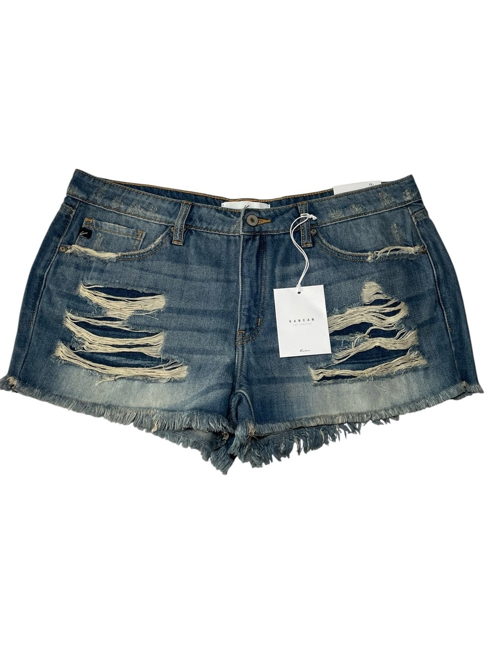 KanCan Destroyed Denim Shorts – NWT – Size 13/30